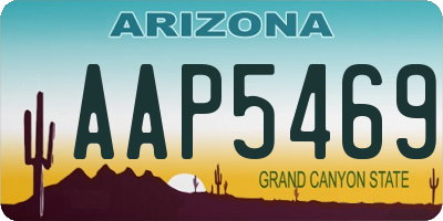 AZ license plate AAP5469