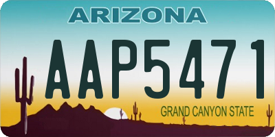 AZ license plate AAP5471