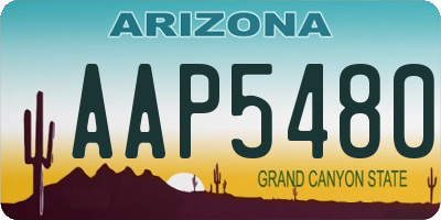 AZ license plate AAP5480