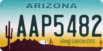 AZ license plate AAP5482