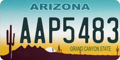 AZ license plate AAP5483