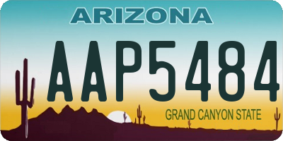 AZ license plate AAP5484