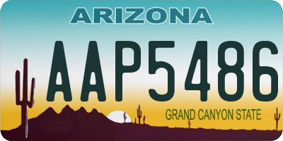 AZ license plate AAP5486