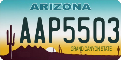 AZ license plate AAP5503