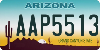 AZ license plate AAP5513