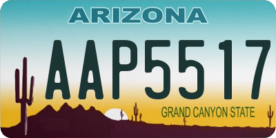 AZ license plate AAP5517