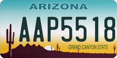 AZ license plate AAP5518