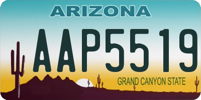 AZ license plate AAP5519