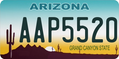AZ license plate AAP5520