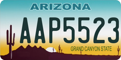 AZ license plate AAP5523