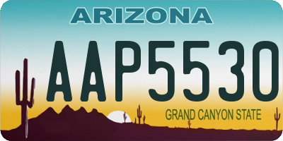 AZ license plate AAP5530