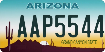 AZ license plate AAP5544