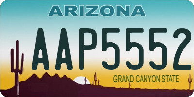 AZ license plate AAP5552