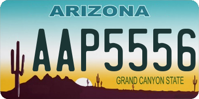 AZ license plate AAP5556