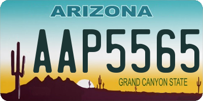 AZ license plate AAP5565