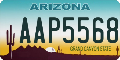 AZ license plate AAP5568