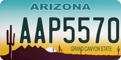 AZ license plate AAP5570