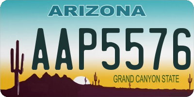 AZ license plate AAP5576