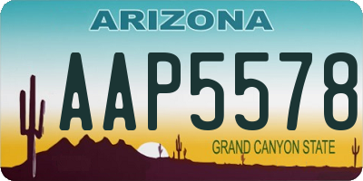 AZ license plate AAP5578