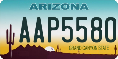 AZ license plate AAP5580
