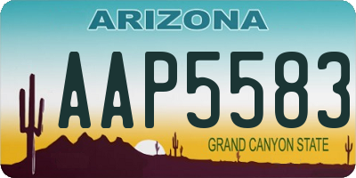 AZ license plate AAP5583