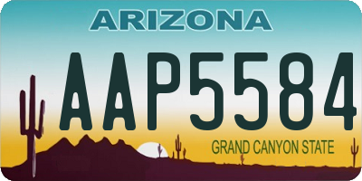 AZ license plate AAP5584