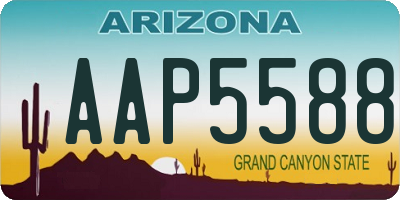 AZ license plate AAP5588