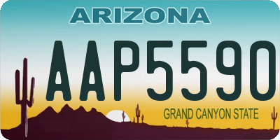 AZ license plate AAP5590