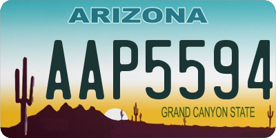AZ license plate AAP5594