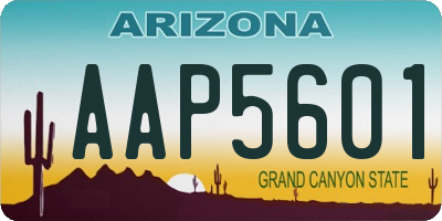 AZ license plate AAP5601