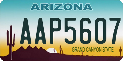 AZ license plate AAP5607