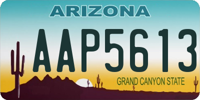 AZ license plate AAP5613