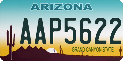 AZ license plate AAP5622