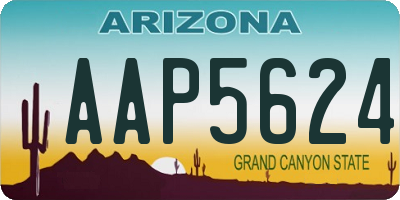 AZ license plate AAP5624