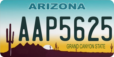 AZ license plate AAP5625