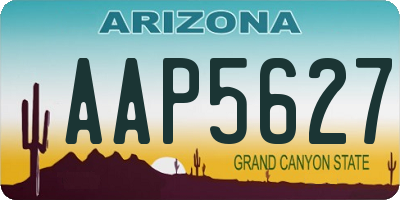 AZ license plate AAP5627