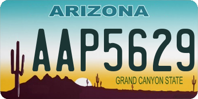 AZ license plate AAP5629