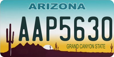 AZ license plate AAP5630