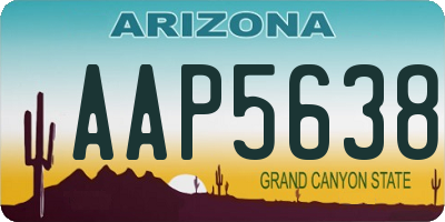 AZ license plate AAP5638