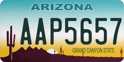 AZ license plate AAP5657