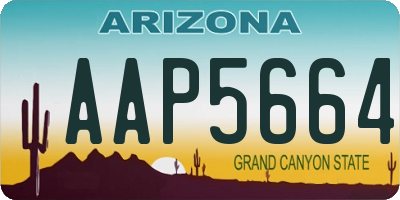 AZ license plate AAP5664