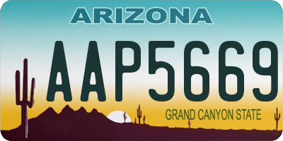AZ license plate AAP5669