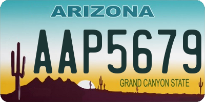 AZ license plate AAP5679