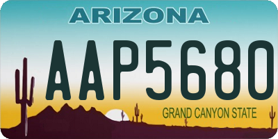 AZ license plate AAP5680