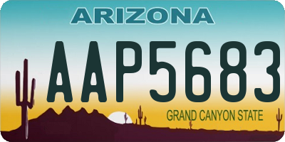 AZ license plate AAP5683
