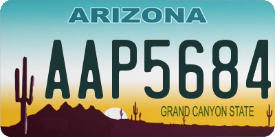 AZ license plate AAP5684