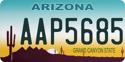 AZ license plate AAP5685