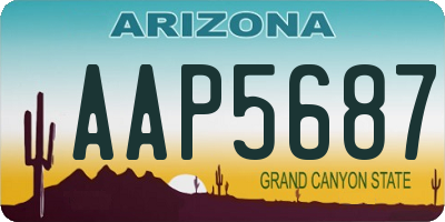 AZ license plate AAP5687