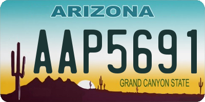 AZ license plate AAP5691