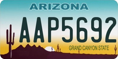 AZ license plate AAP5692